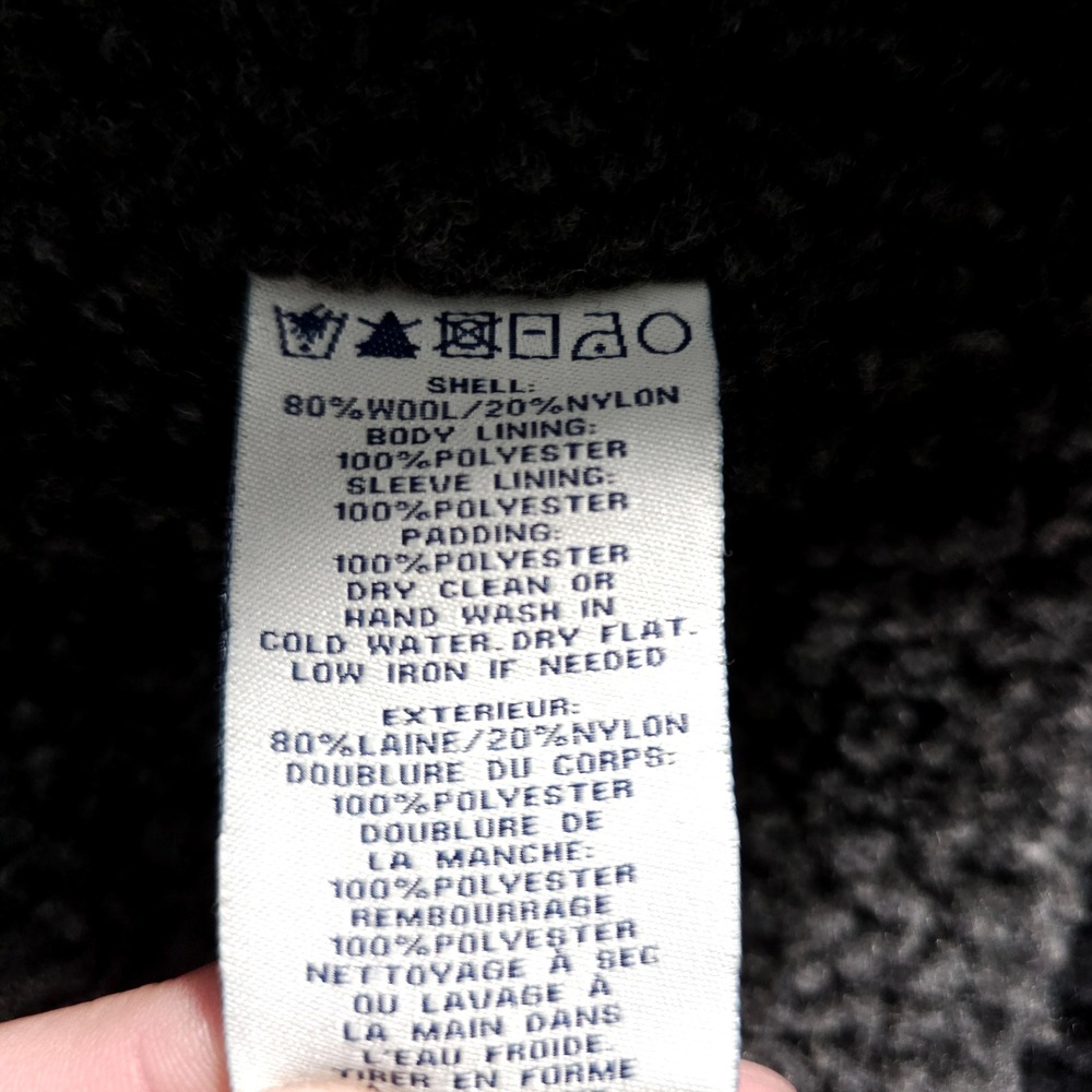 Schott Bros Sweater Mens XL Black Wool Blend Thunderbird Fleece Lined Full Zip - Picture 5 of 8